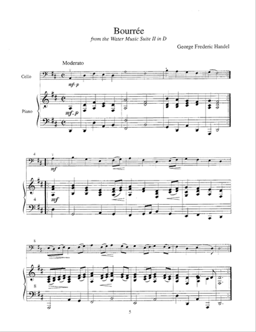 The Student Cellist: Handel Cello scores gallery preview page 6