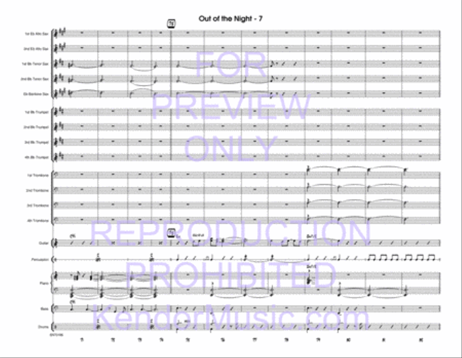 Out Of The Night (Dark Orchid) Jazz Ensemble scores gallery preview page 8