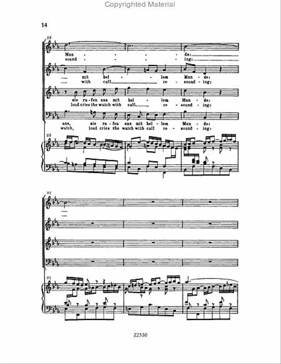 Wachet auf, ruft uns die Stimme, BWV 140 Choir scores gallery preview page 14
