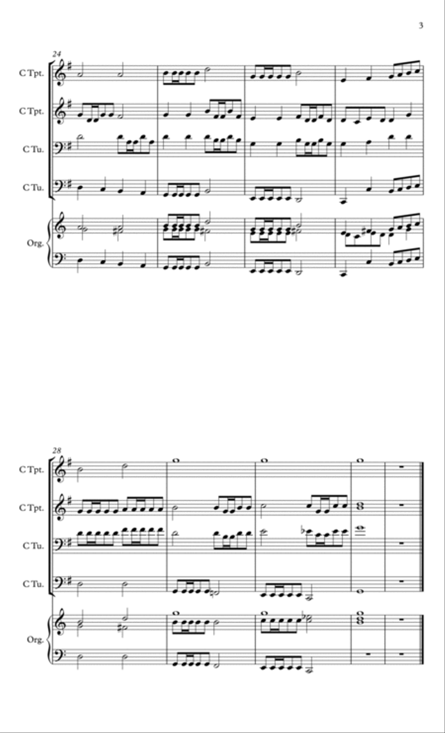 Guitar Trio 2 mov III Moderato Majesticano Small Ensemble scores gallery preview page 3