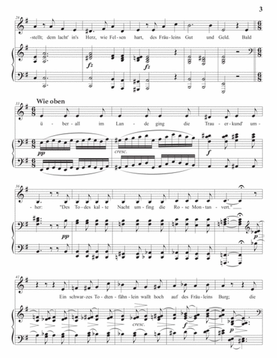 SCHUBERT: Romanze, D. 114 (second version, transposed to E minor)