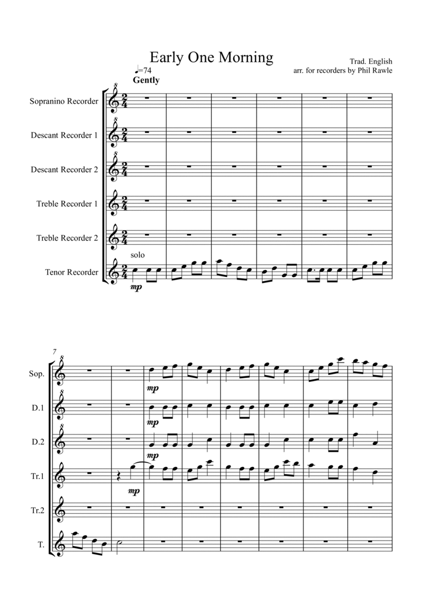 Four Traditional Songs for Recorder Group image number null