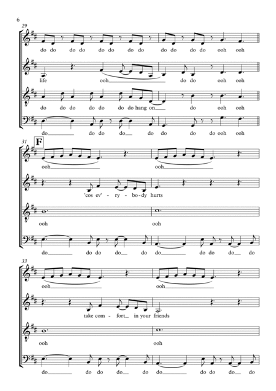 Everybody Hurts 4-Part scores gallery preview page 6