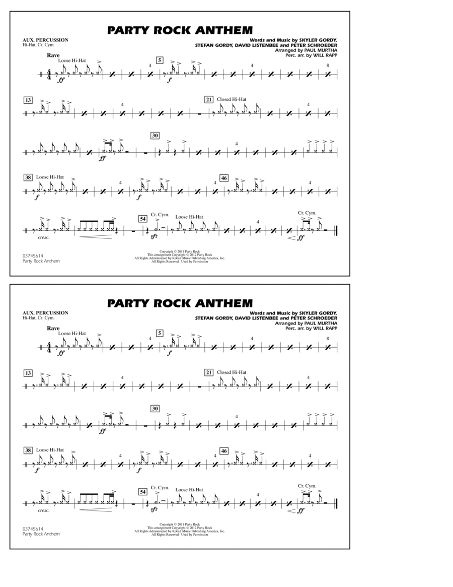 Party Rock Anthem - Aux Percussion