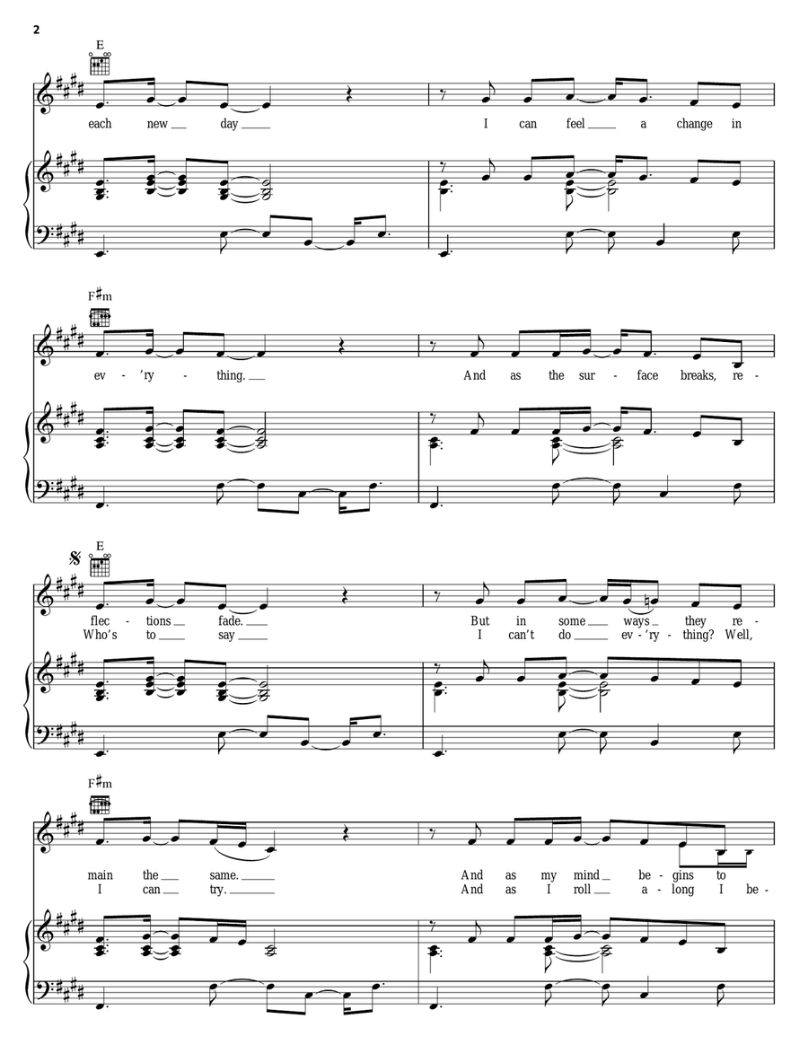 Upside Down by Jack Johnson - Piano, Vocal, Guitar - Digital