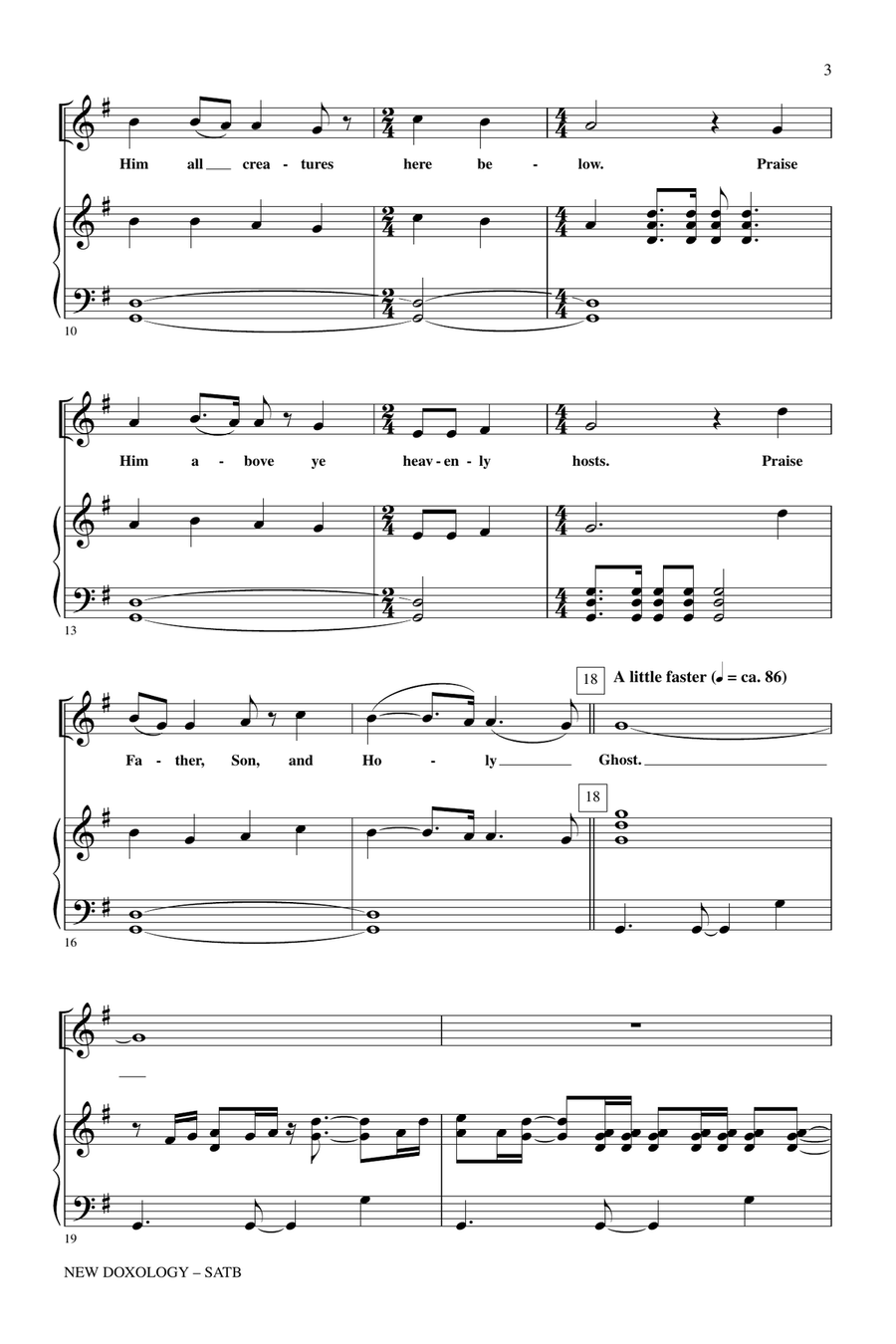 New Doxology 4-Part scores gallery preview page 2