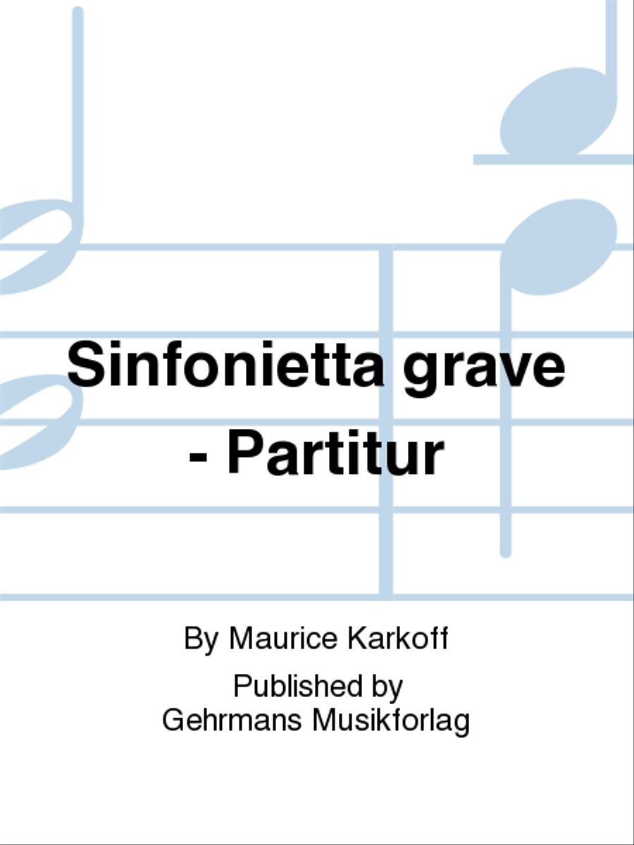 Sinfonietta grave - Partitur Orchestra scores gallery preview page 1