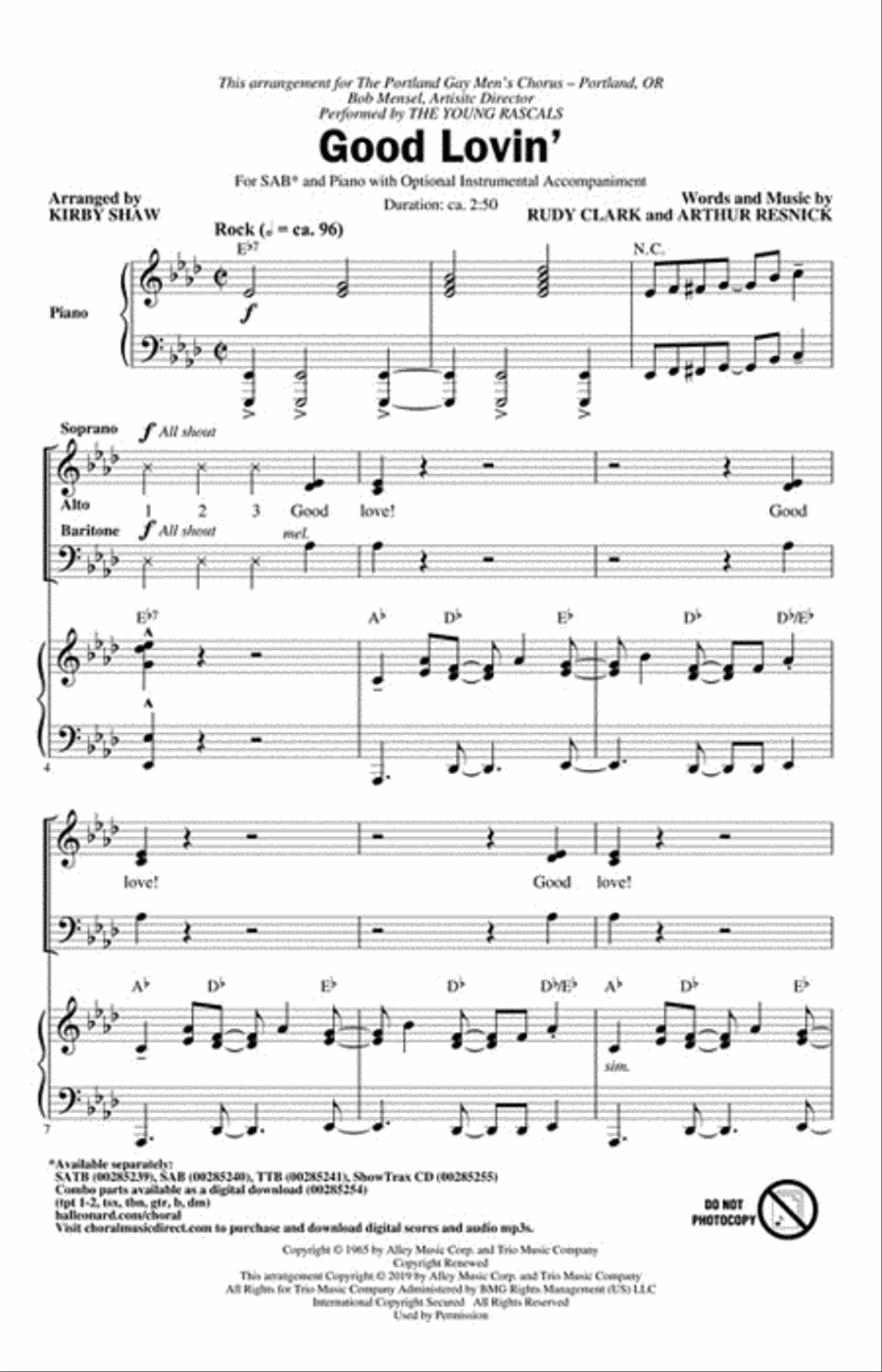 Good Lovin' 3-Part scores gallery preview page 2