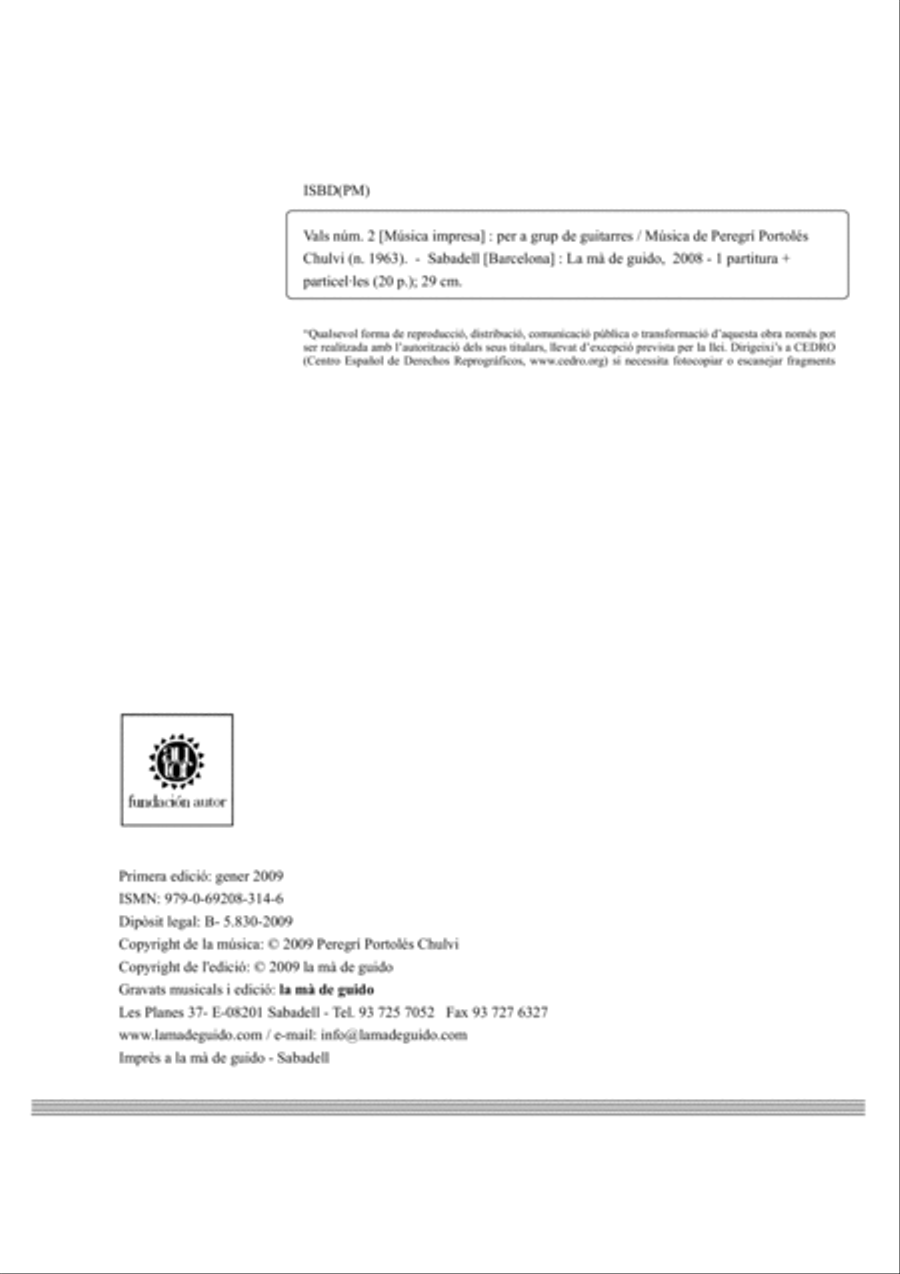 Vals núm. 2 Vals núm. 2 Classical Guitar scores gallery preview page 4