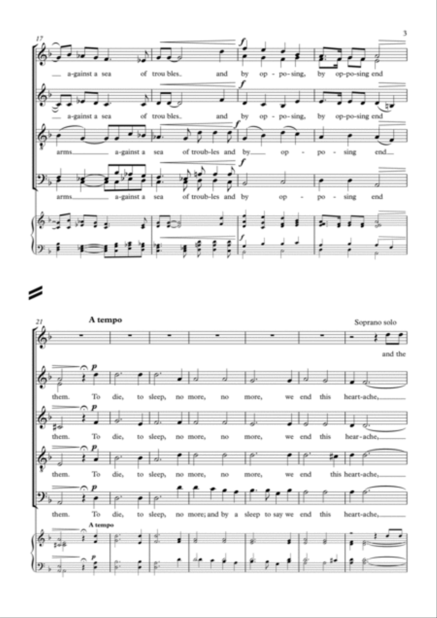 Perchance to Dream 4-Part scores gallery preview page 3