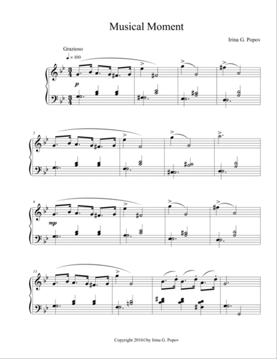 Musical Moment Piano Solo scores gallery preview page 2