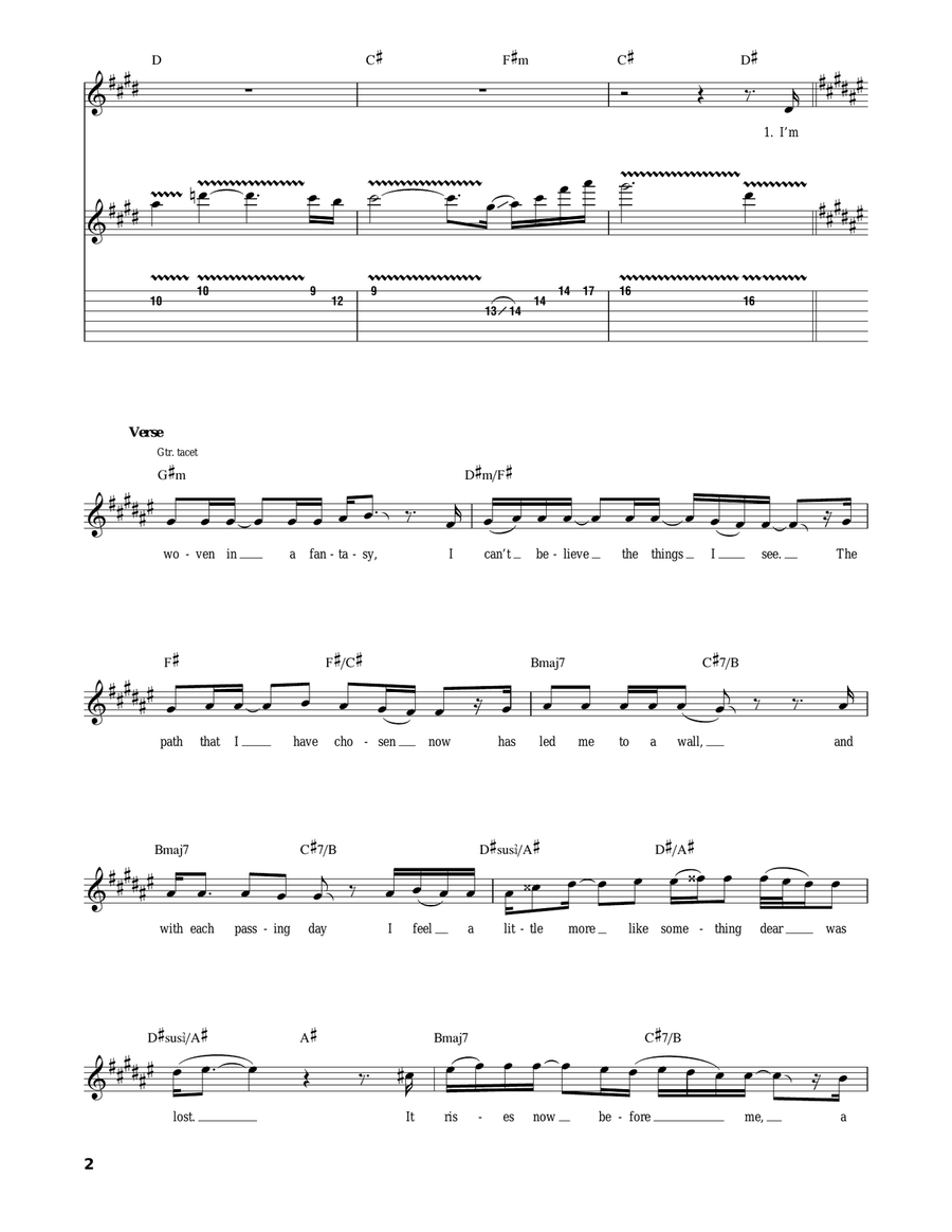 The Wall Acoustic Guitar scores gallery preview page 2