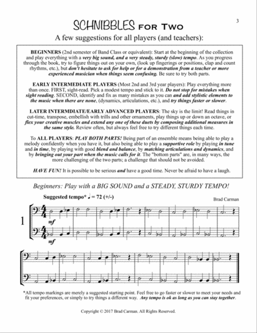 SCHNIBBLES for Two: 101 Easy Practice Duets for Band: BASSOON Woodwind Duet scores gallery preview page 4