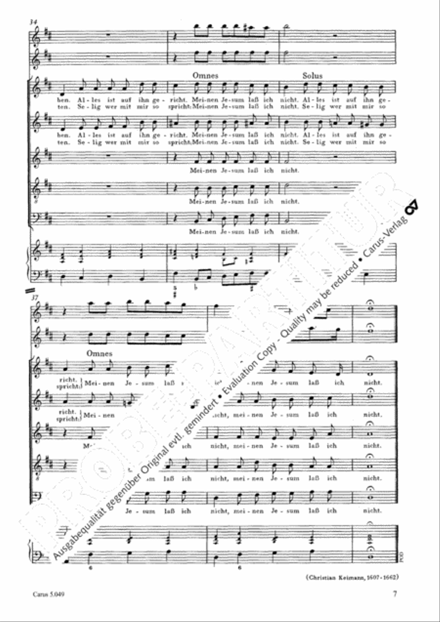 My Lord Jesus I'll not leave (Meinen Jesum lass ich nicht) SSATB scores gallery preview page 8