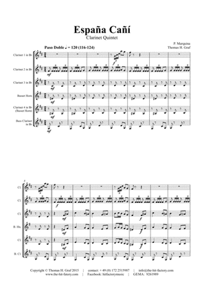 España Cañí - Paso Doble - Gypsy Dance - Clarinet Quintet