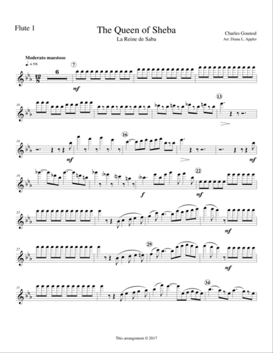 The Queen Of Sheba Concert Band scores gallery preview page 4