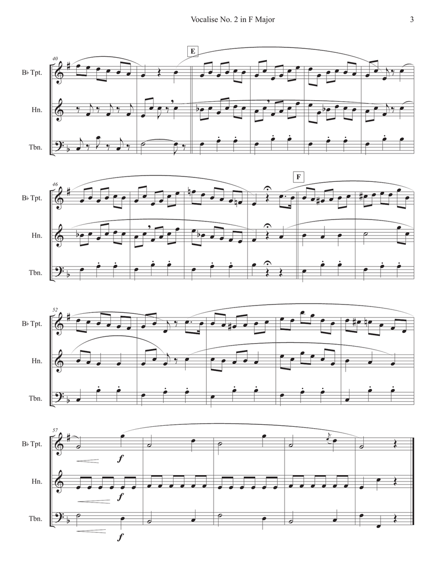Vocalise No. 2 in F Major School and Community scores gallery preview page 3