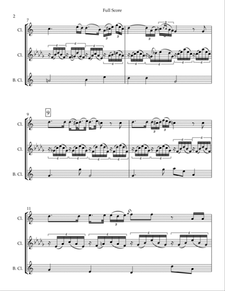 Ave Maria (Franz Schubert) for Clarinet Trio Clarinet Trio scores gallery preview page 2