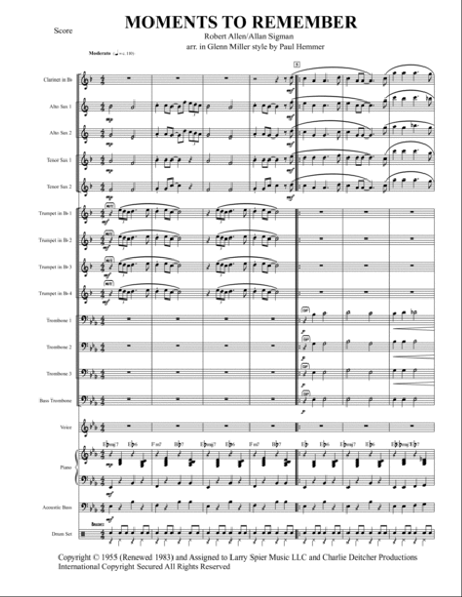 Moments To Remember Moments To Remember Jazz Ensemble scores gallery preview page 2