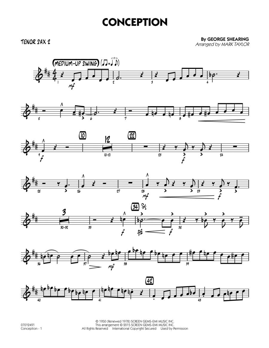 Conception - Tenor Sax 2