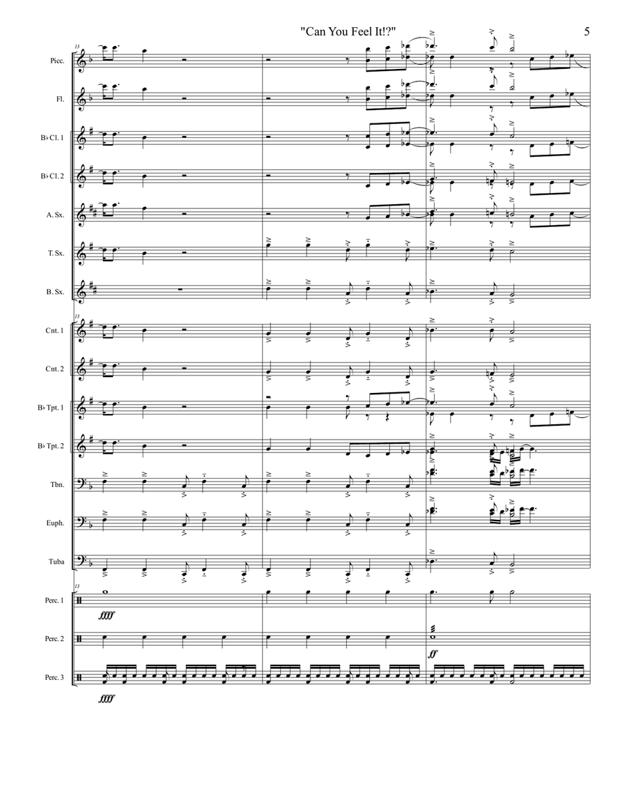 Can You Feel It Can You Feel It Marching Band scores gallery preview page 5