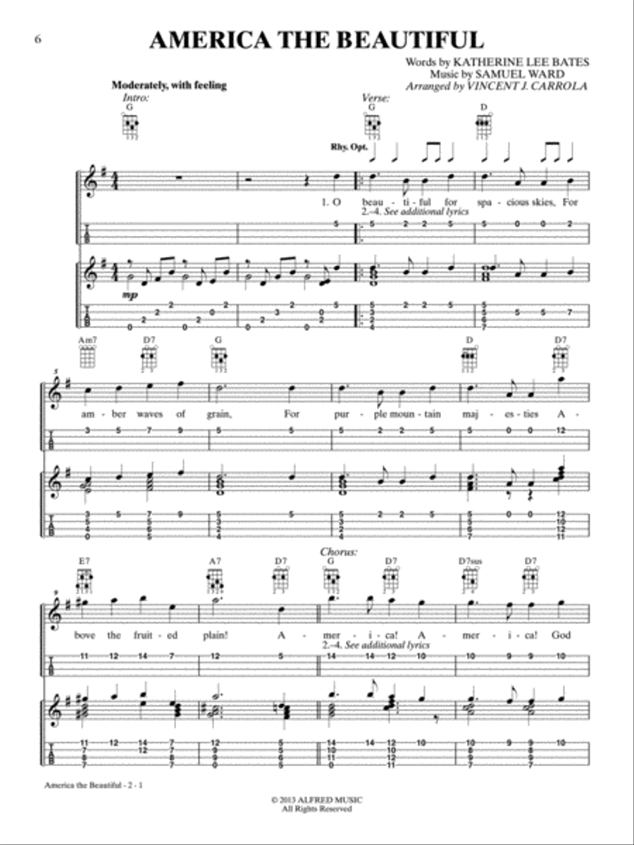 Just for Fun -- Patriotic Songs for Ukulele Ukulele scores gallery preview page 4
