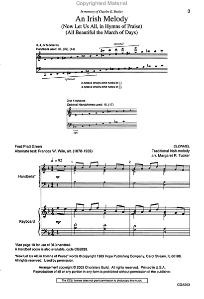 An Irish Melody - Choral/Full Score
