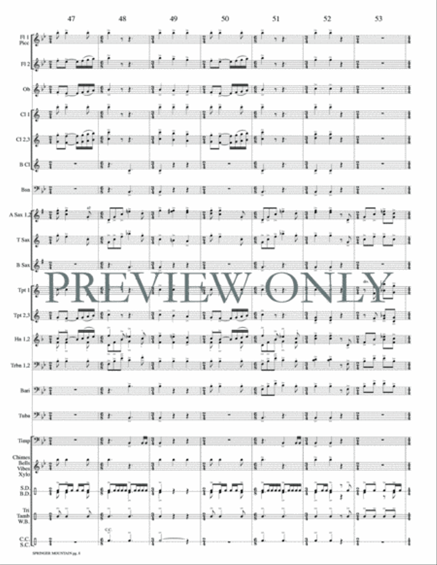Springer Mountain Concert Band scores gallery preview page 11