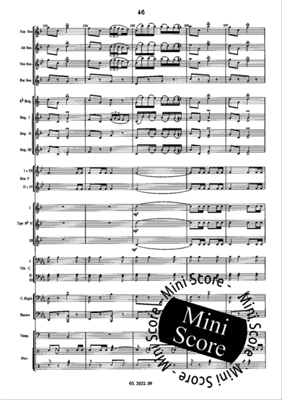 Hungarian Fantasy Fanfare Band scores gallery preview page 50