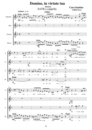 Domine, in virtute tua - Motet for Choir SATB a cappella