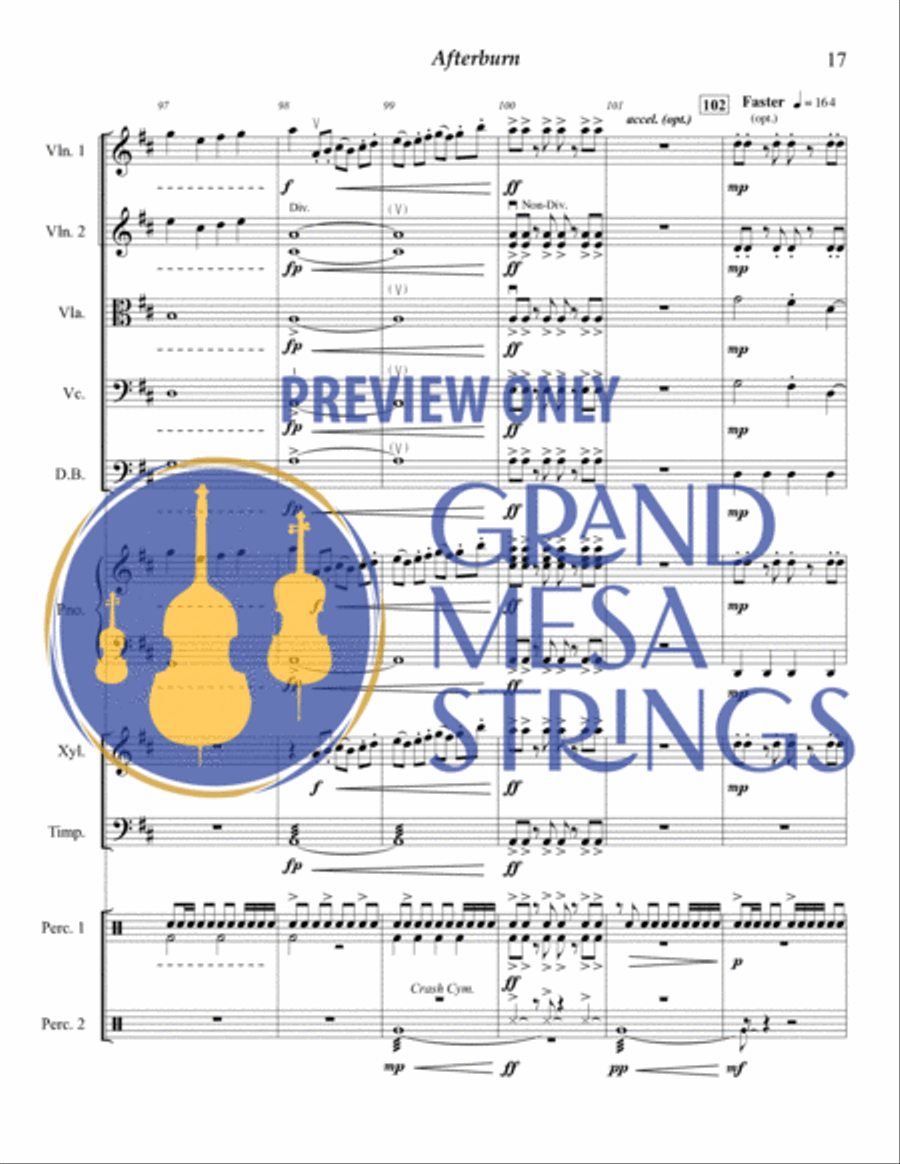 Afterburn for Strings & Percussion String Orchestra scores gallery preview page 18