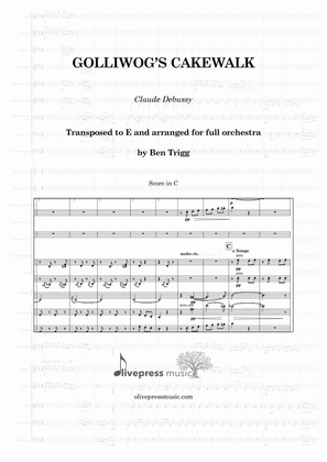 Golliwog's Cakewalk (Full Orchestra) – Score and Parts – Transposed to E