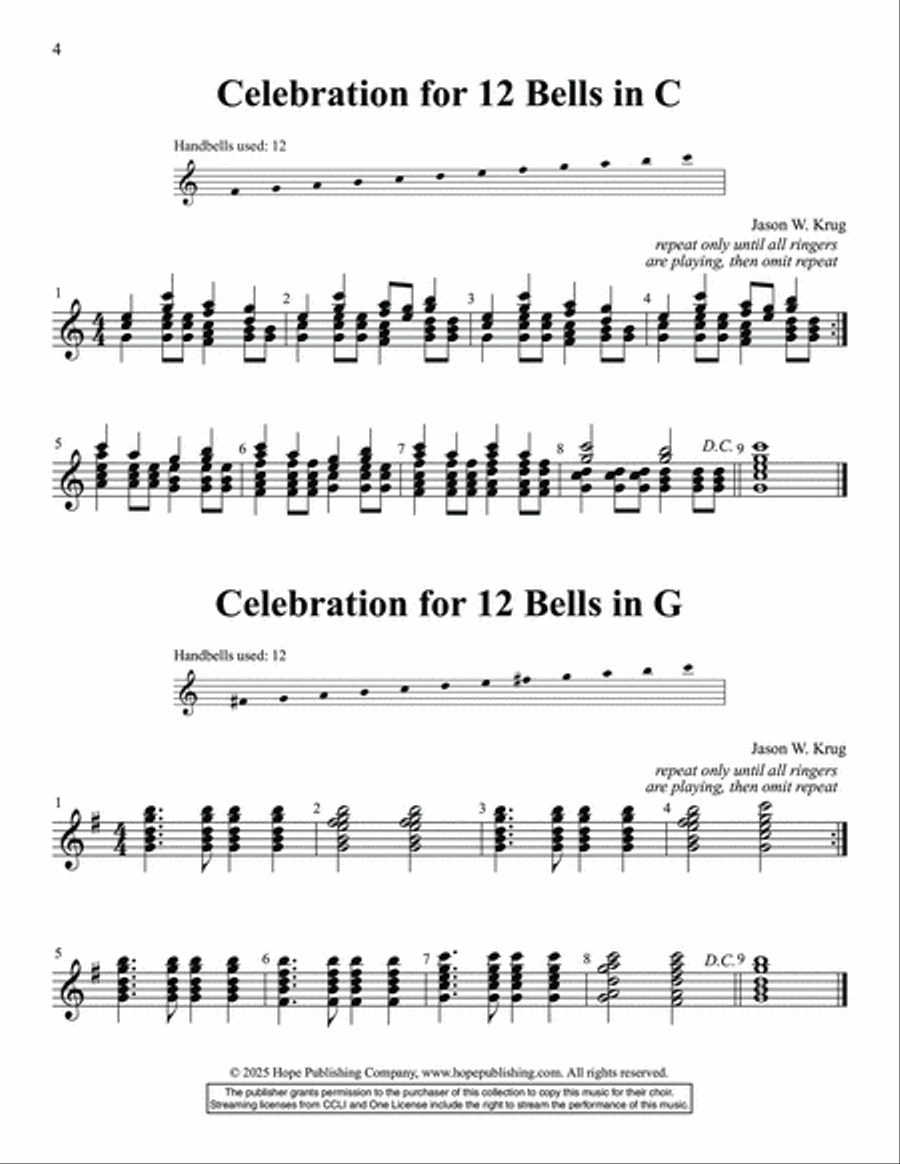 Worship & Concert Openers for 8 & 12 Bells-Digital Version Handbell Choir scores gallery preview page 4