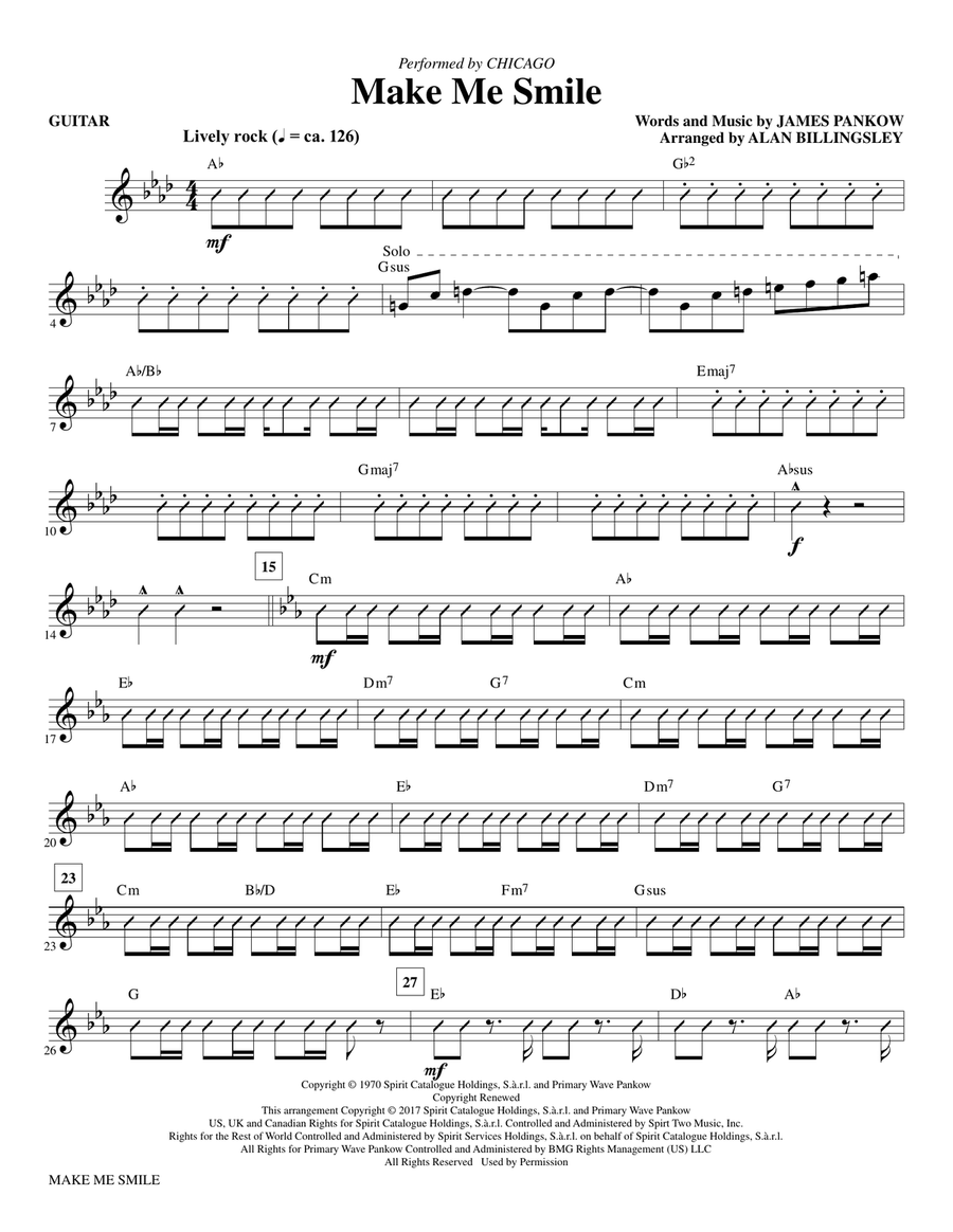Make Me Smile - Guitar