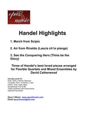Book cover for Handel Highlights - March from Scipio Air from Rinaldo See the Conquering Hero- for Flex ensembles