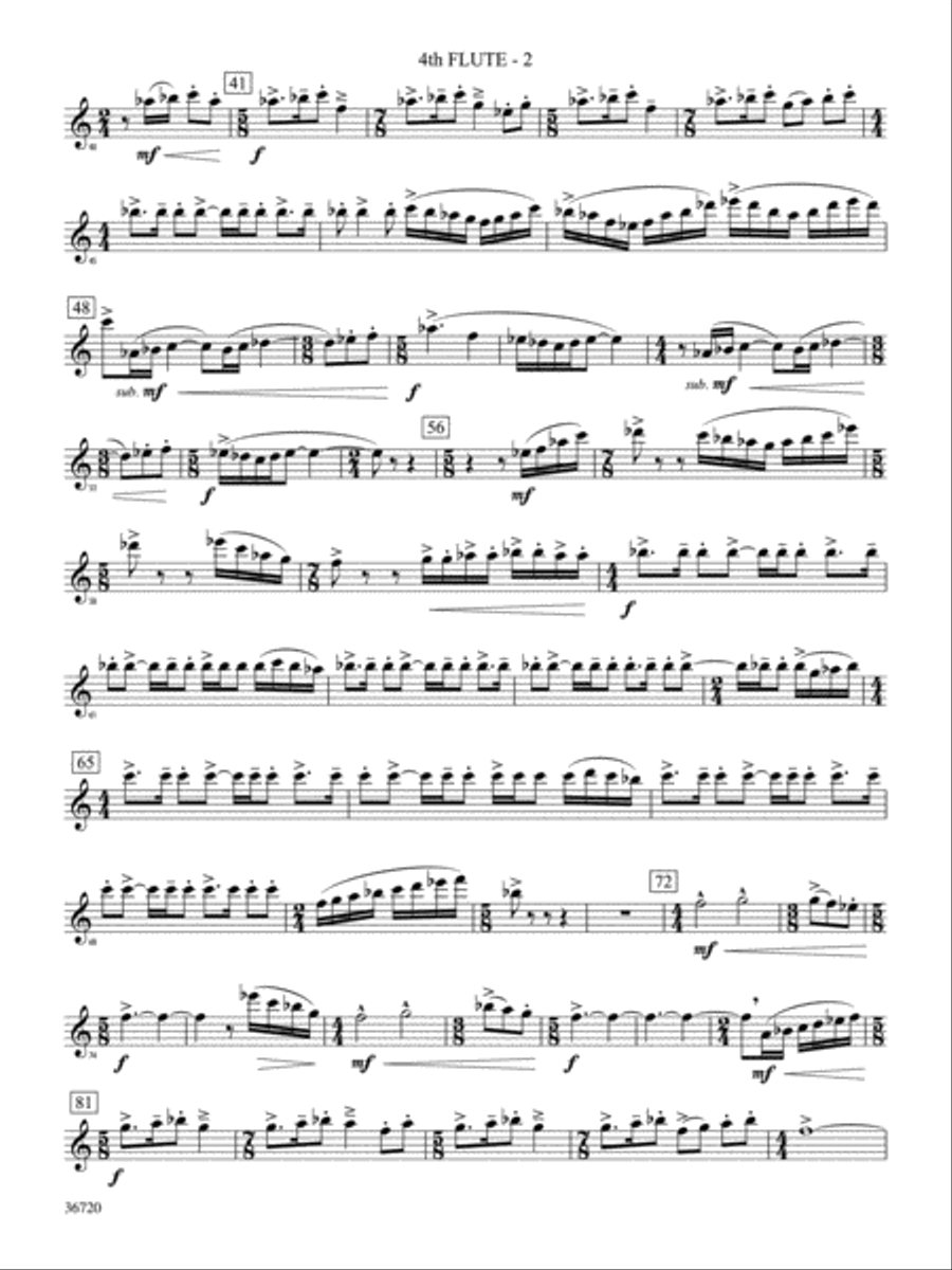 Tribute: 4th Flute Concert Band scores gallery preview page 2
