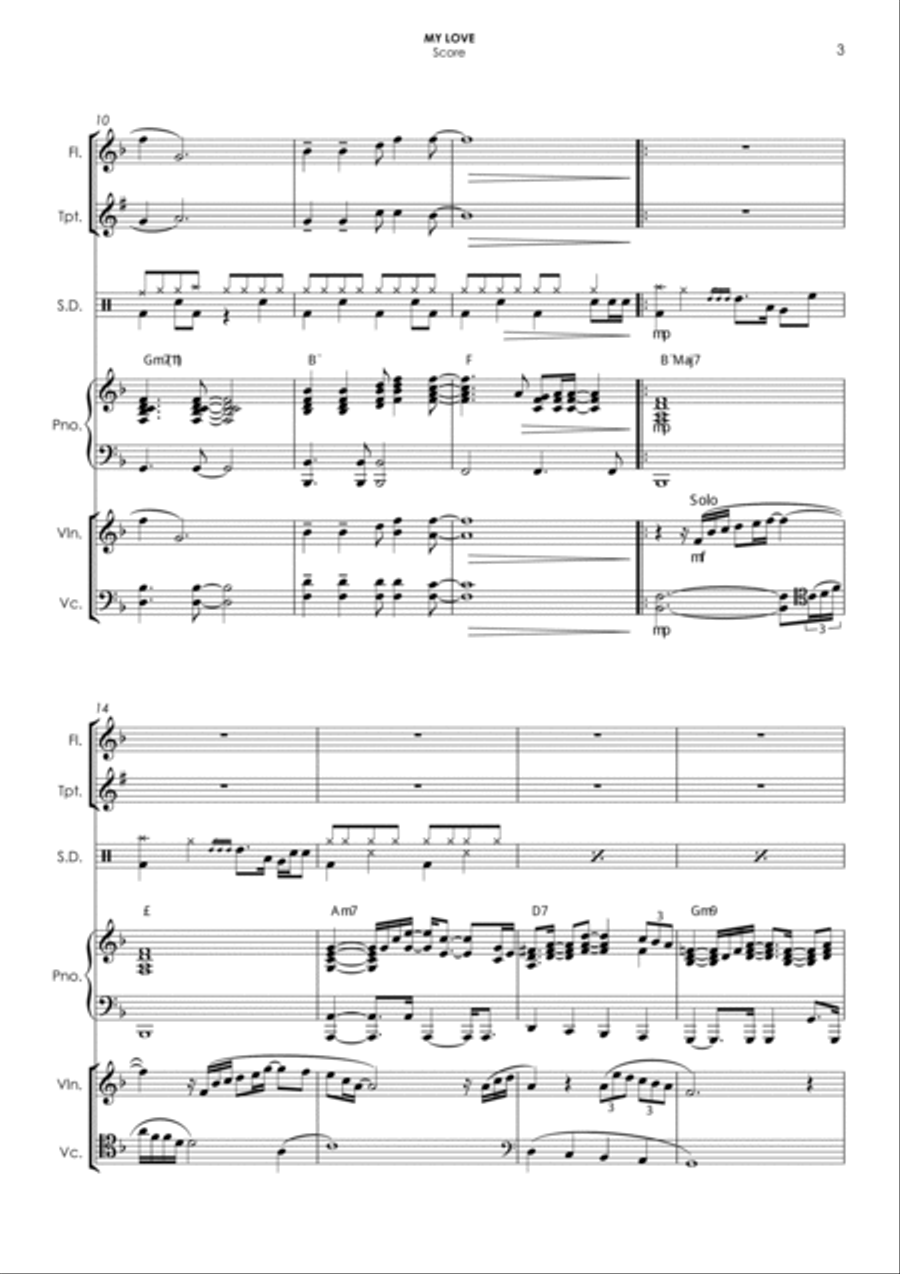 My Love Small Ensemble scores gallery preview page 3