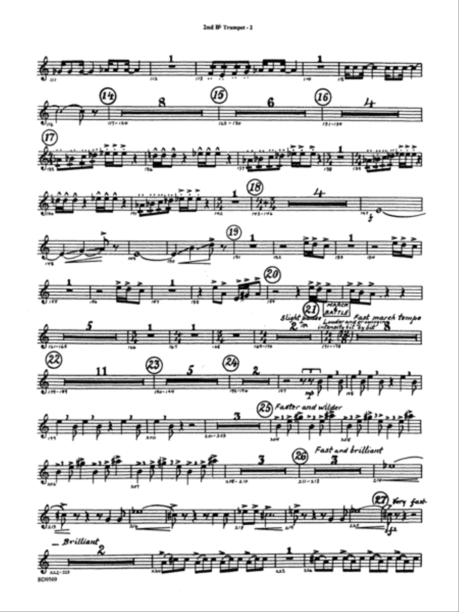 Jericho: 2nd B-flat Trumpet Concert Band scores gallery preview page 2