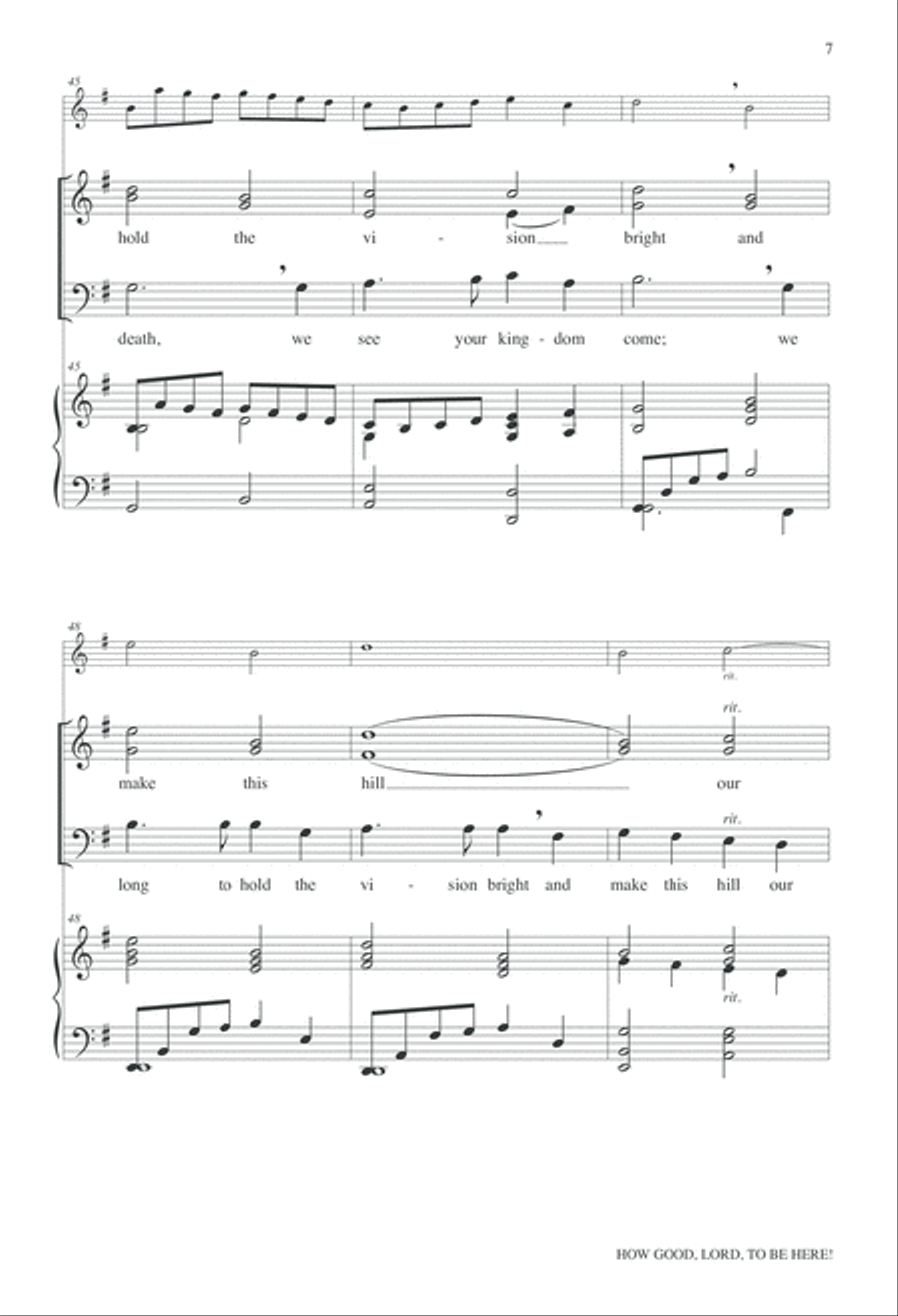 How Good Lord to be Here How Good Lord to be Here 4-Part scores gallery preview page 7