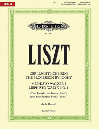 Book cover for The Procession by Night and Mephisto Waltz No. 1 for Piano