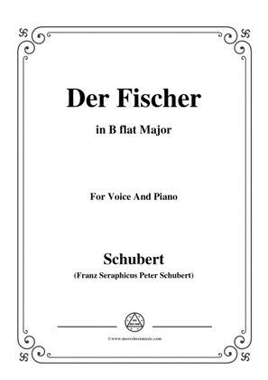 Book cover for Schubert-Der Fischer,in B flat Major,Op.5,No.3,for Voice and Piano