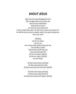 Shout Jesus (A song to show your appreciation to God)