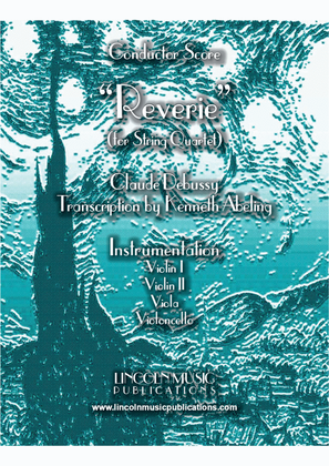 Book cover for Debussy – “Reverie” (for String Quartet)