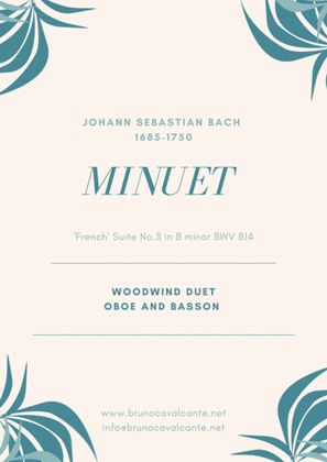 Minuet BWV 814 Bach Woodwind Duet (Oboe and Basson)