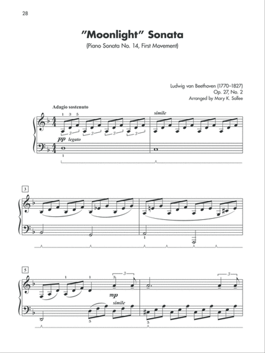 The Giant Book of Classical Piano Sheet Music Easy Piano scores gallery preview page 7