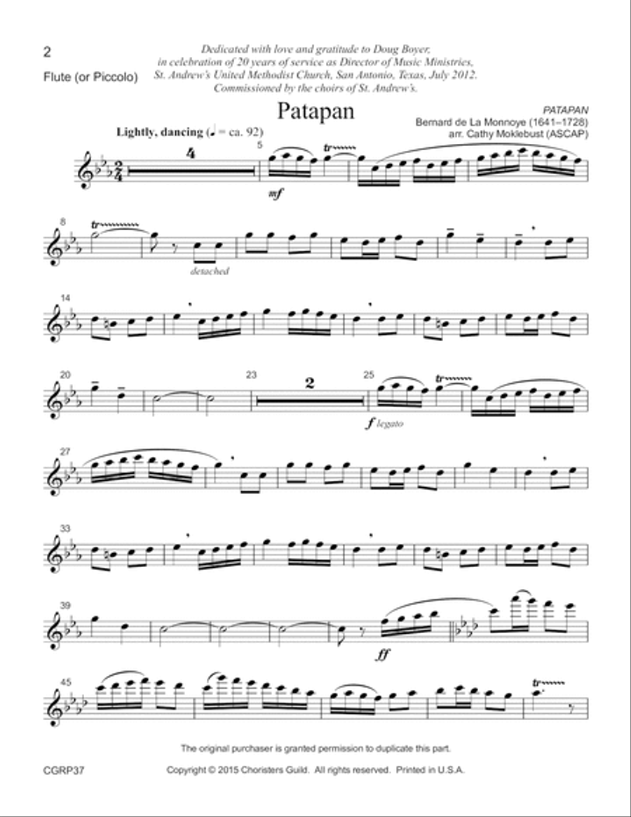 Patapan - Reproducible Instrumental Parts Reproducible Packs scores gallery preview page 2