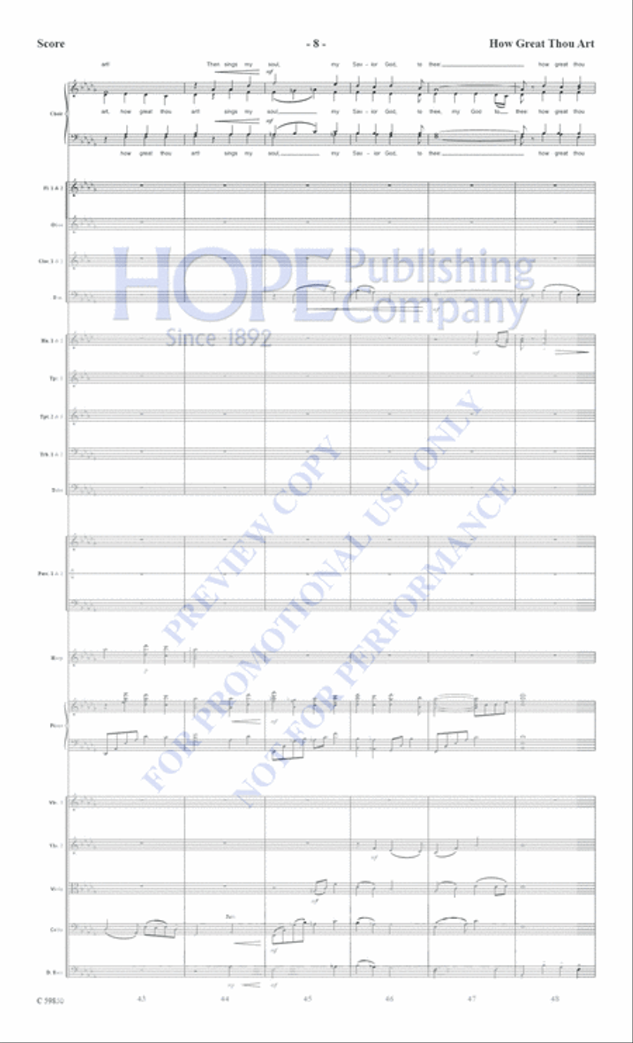 How Great Thou Art Choir scores gallery preview page 9