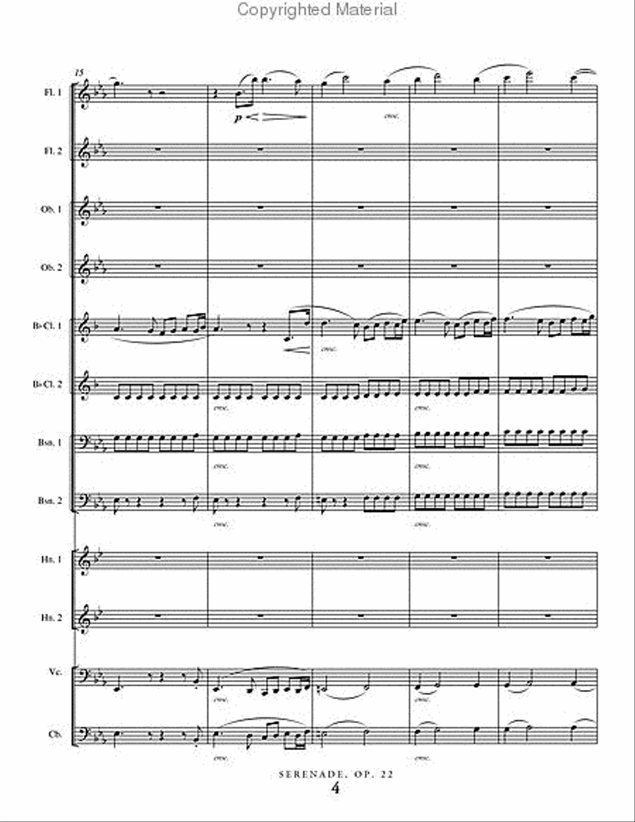Serenade, Op. 22 Serenade, Op. 22 Concert Band scores gallery preview page 5