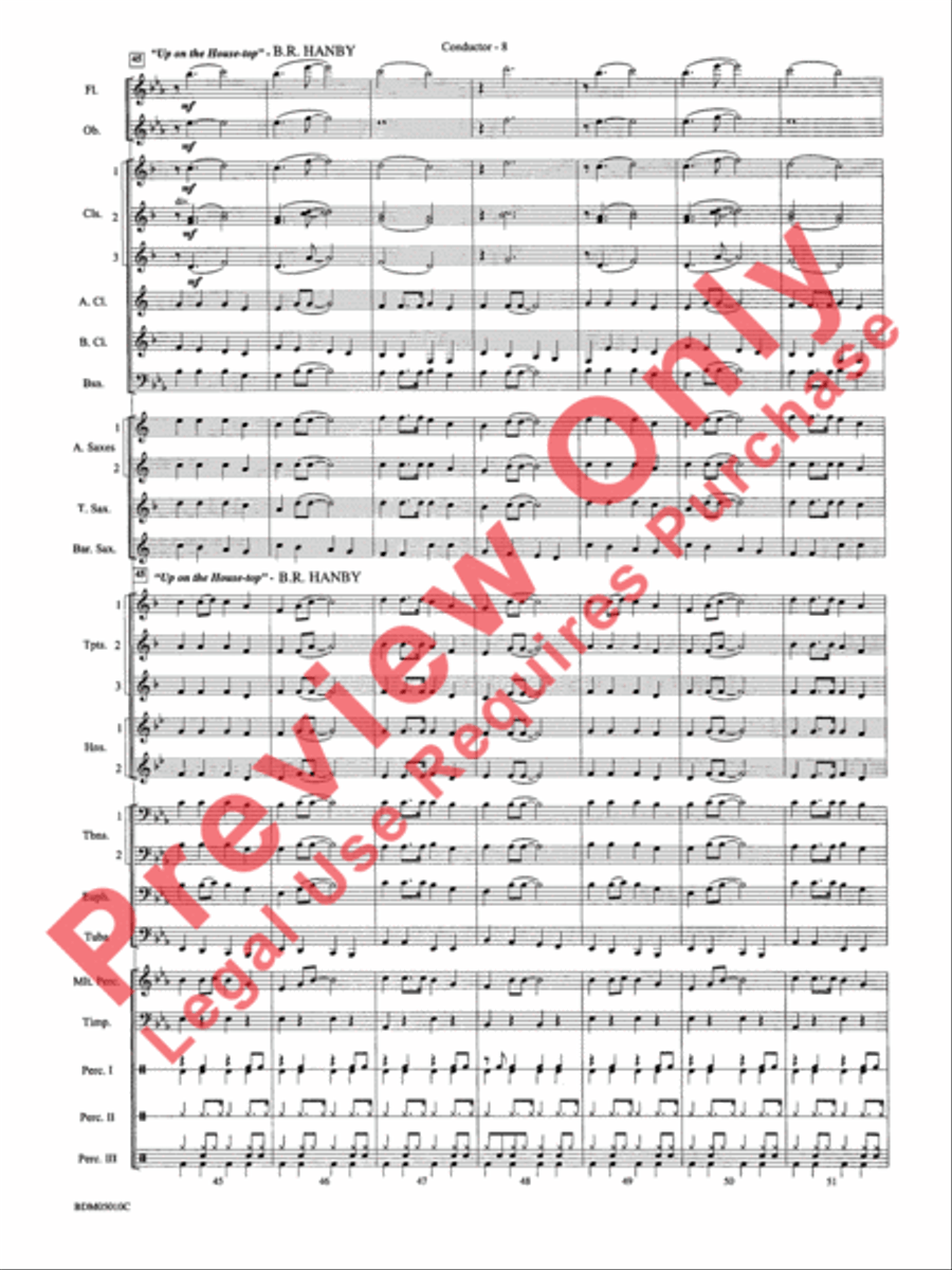 Santa Meets the Big Bands Concert Band scores gallery preview page 10