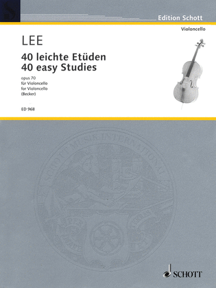 Book cover for 40 Easy Studies, Op. 70